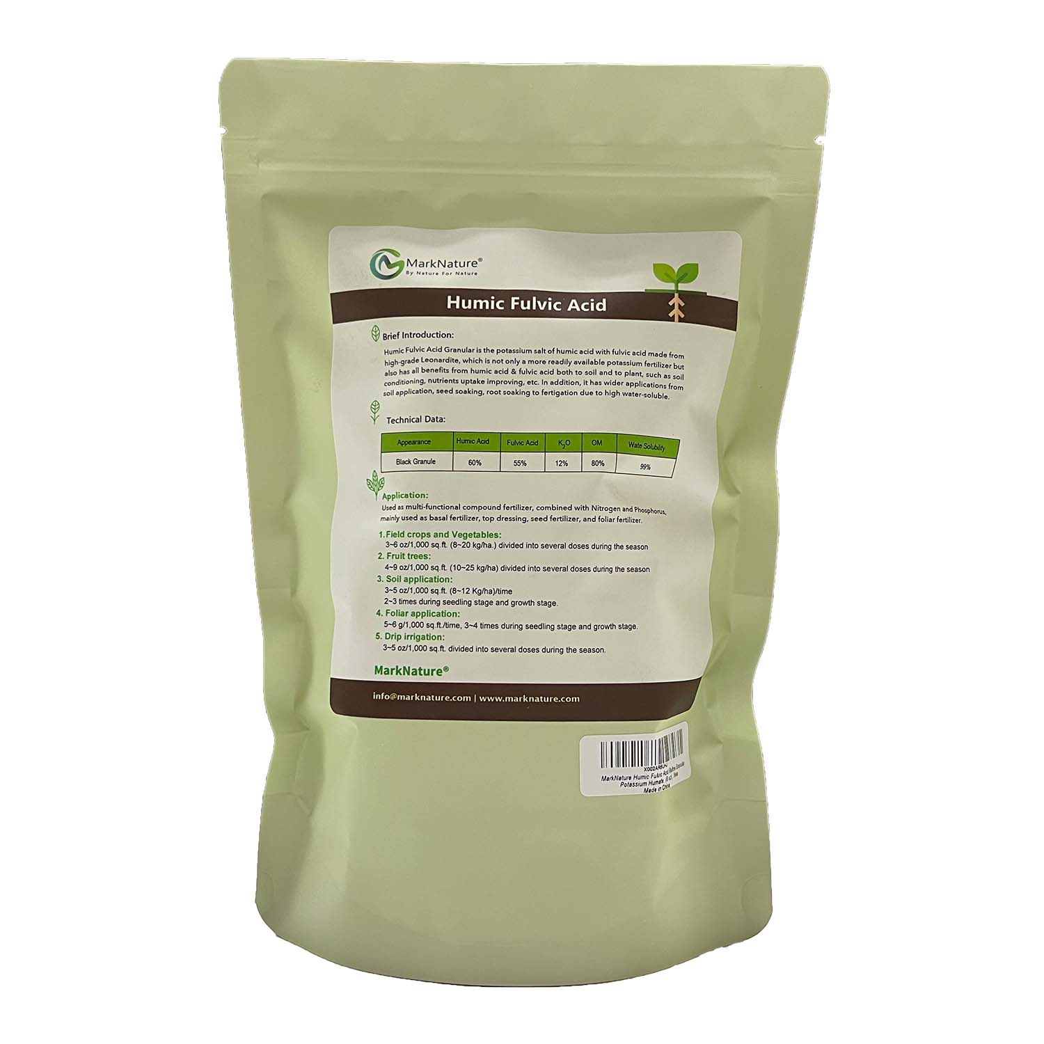 Humic Fulvic Acid Refine Concentrated Extract Granular