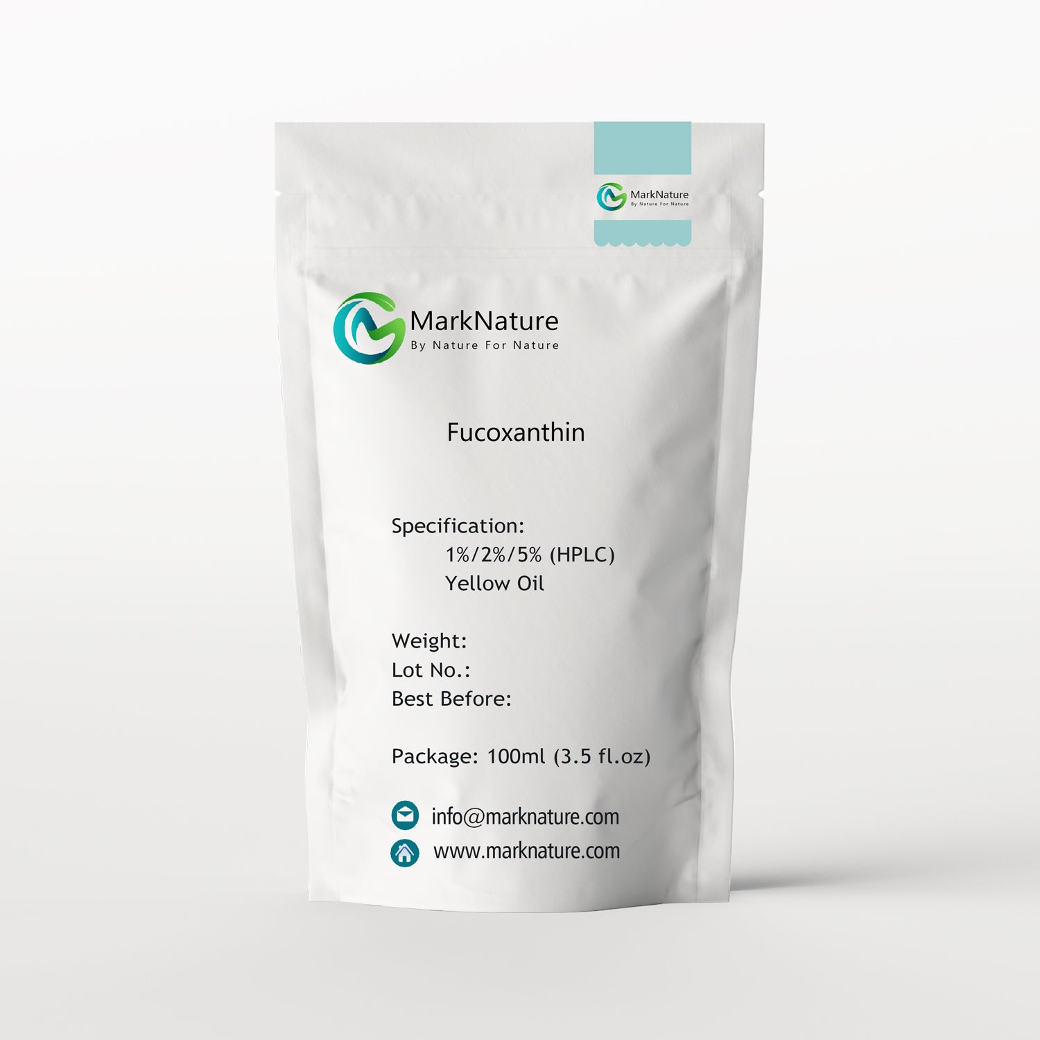 Fucoxantina, aceite amarillo de extracto de algas pardas, HPLC 1 %/2 %/5 %, 100 ml (3,5 fl.oz)